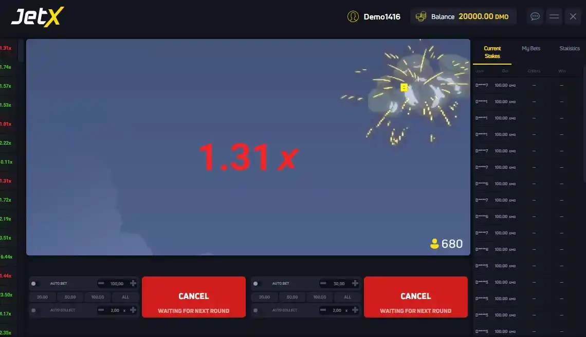 Jet X Game Features & Betting Controls